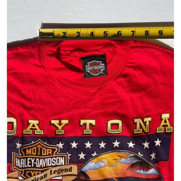 Harley Davidson T Shirt 1992 Daytona Bike Week Single Stitch USA Vintage Men’s L - Picture 7 of 8